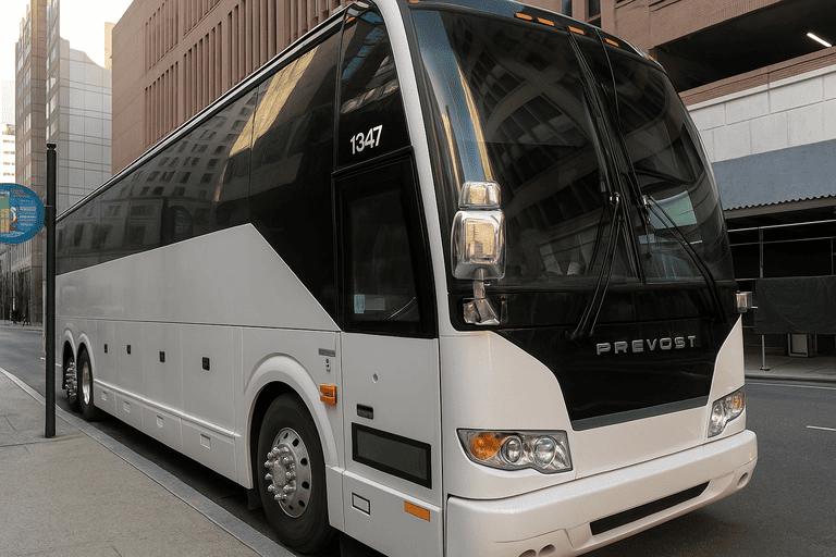 a Lake Forest Coach Bus Service coach bus