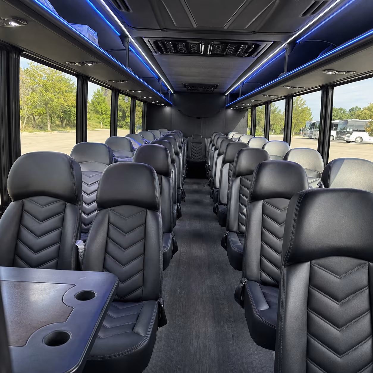 can i book a one way a round trip or a multi day package for a bus rental in lake forest