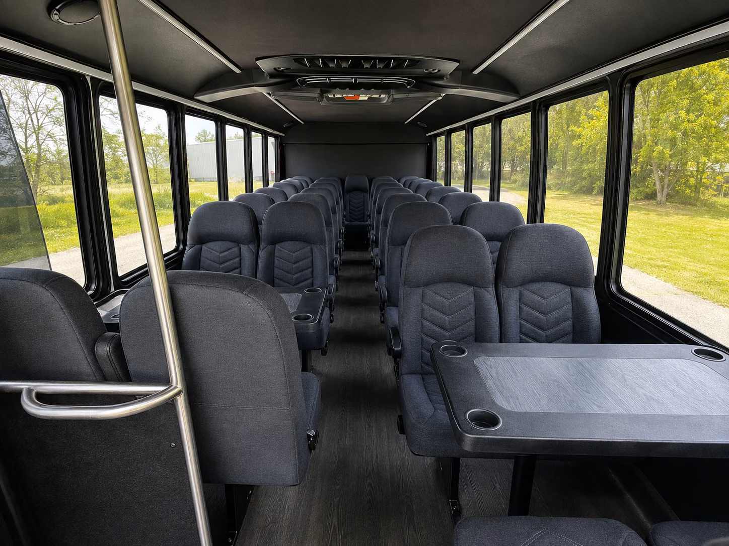 lake forest 15 passenger minibus inside