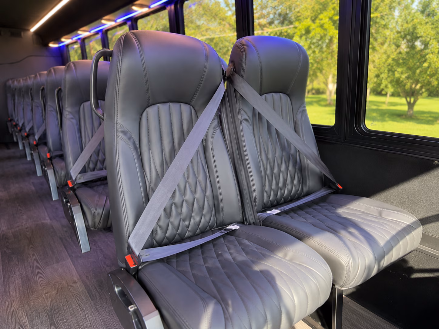 lake forest 15 passenger minibus interior