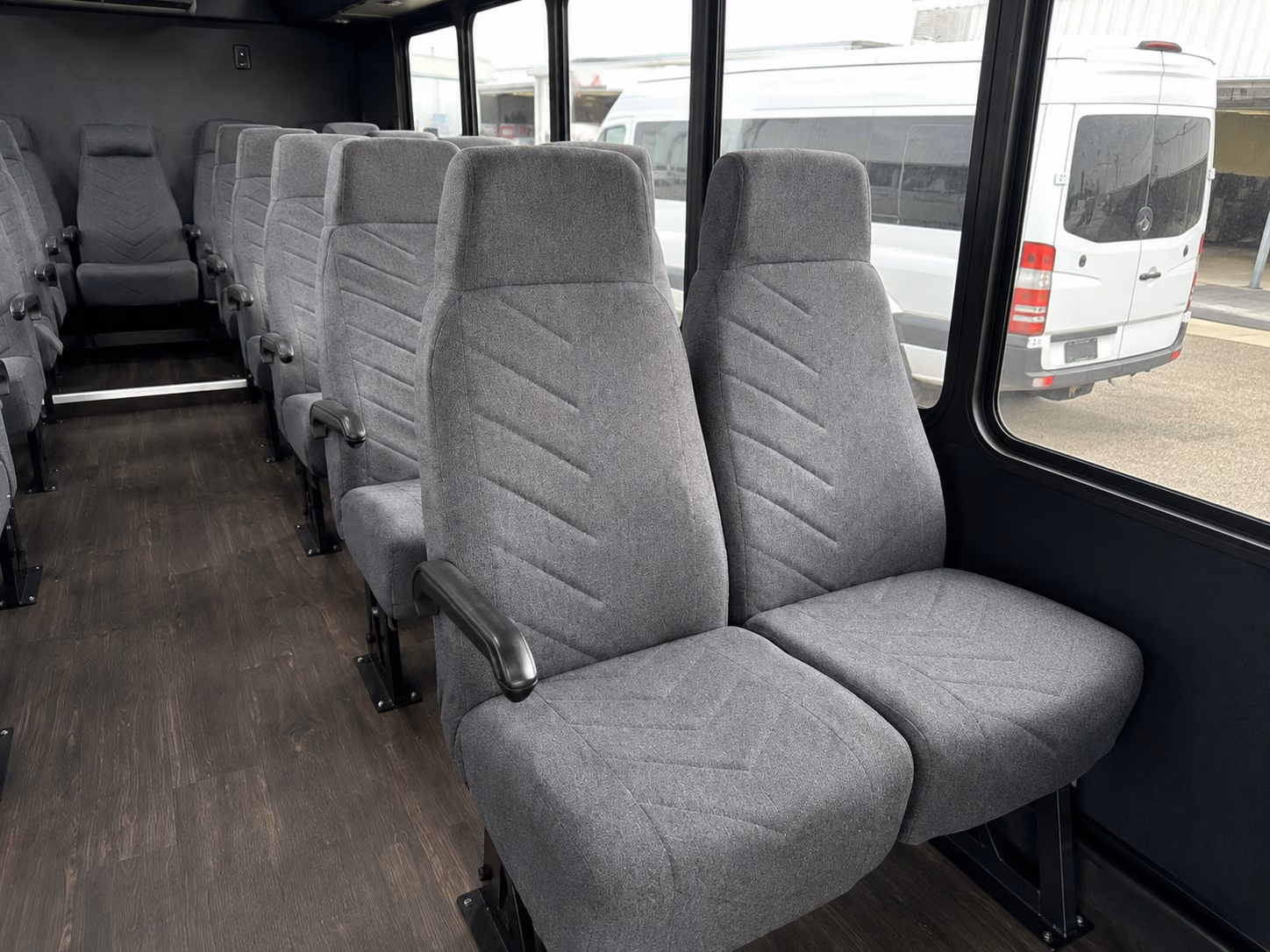 lake forest 18 passenger minibus inside