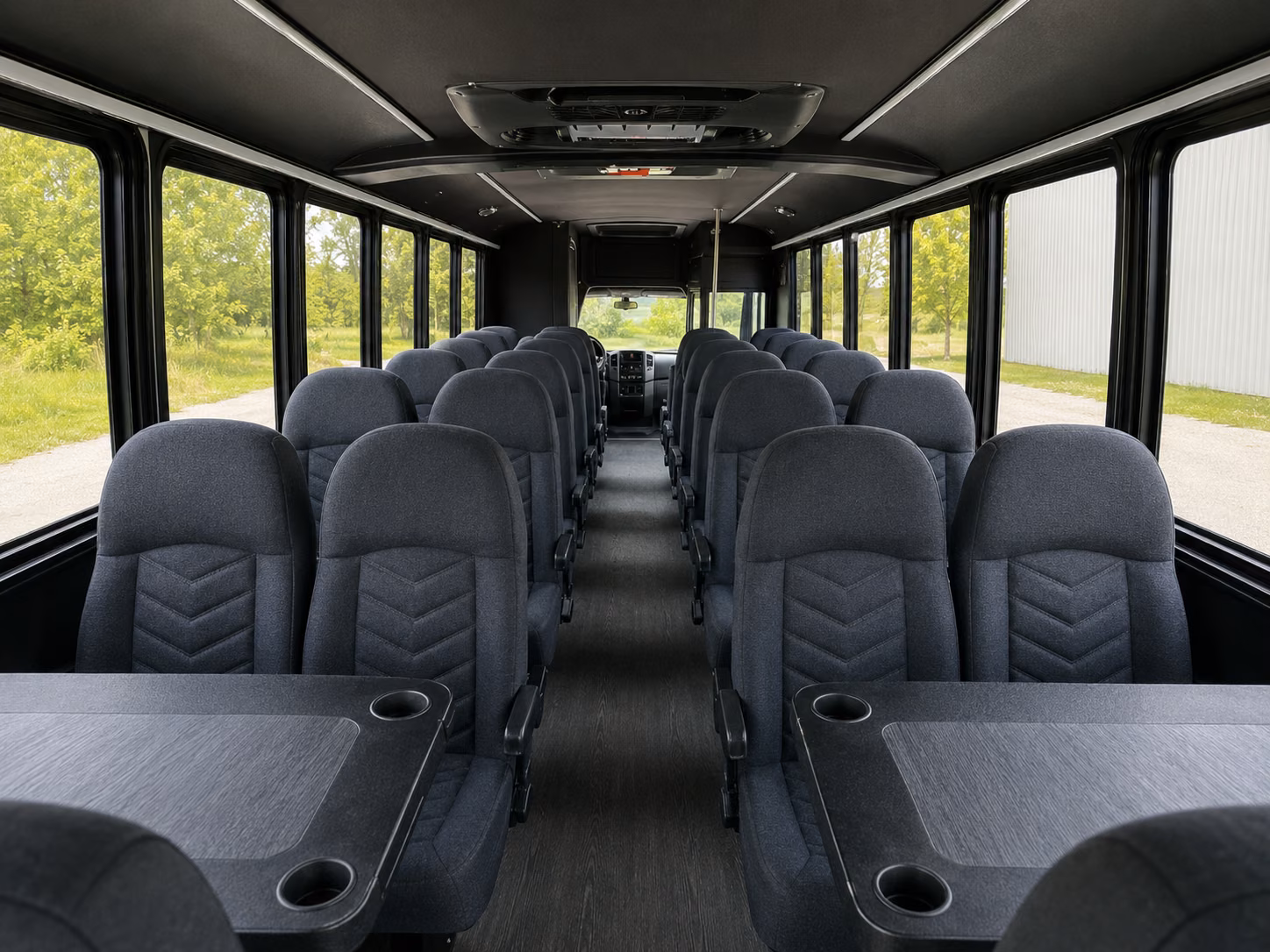 lake forest 20 passenger minibus inside