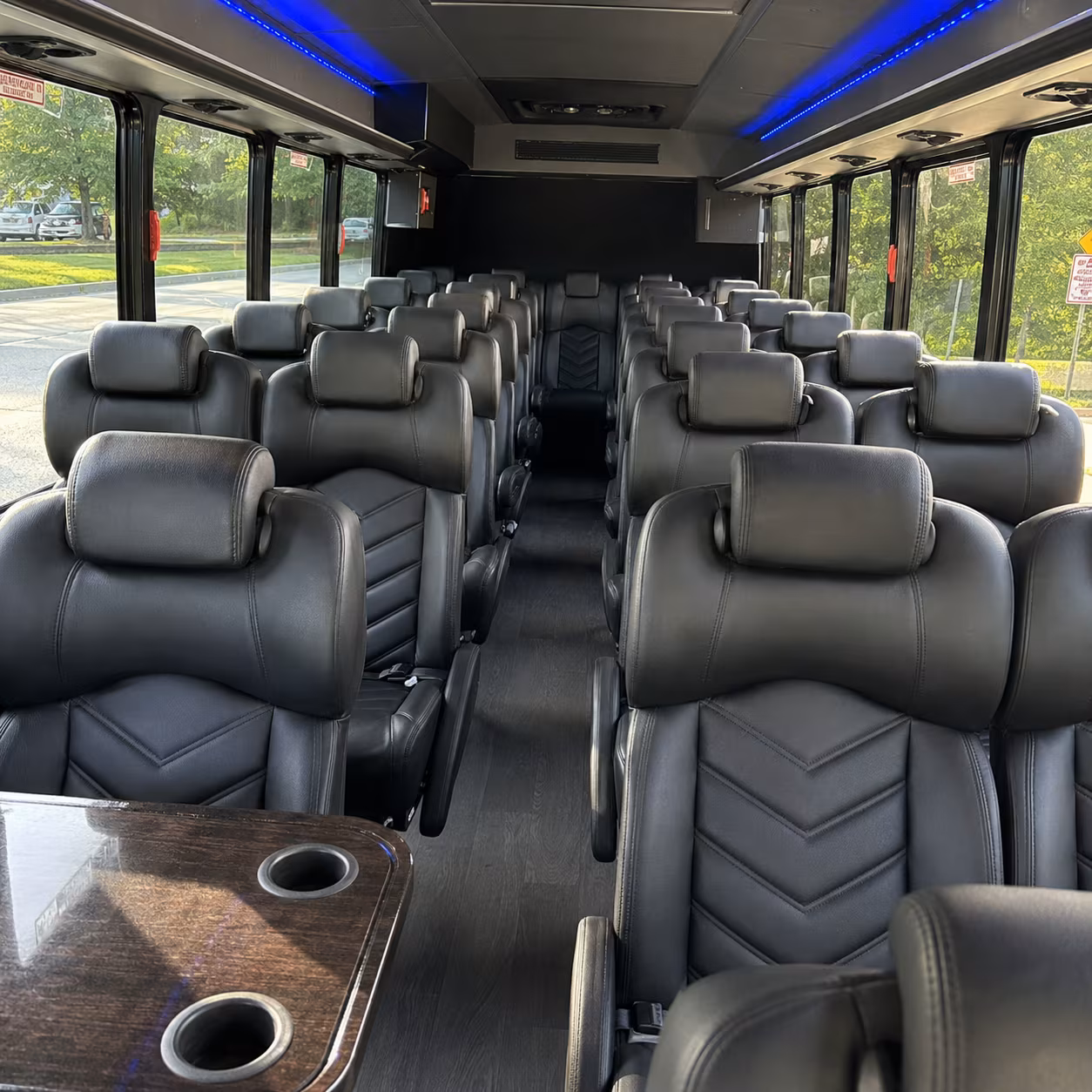 lake forest 25 passenger minibus interior