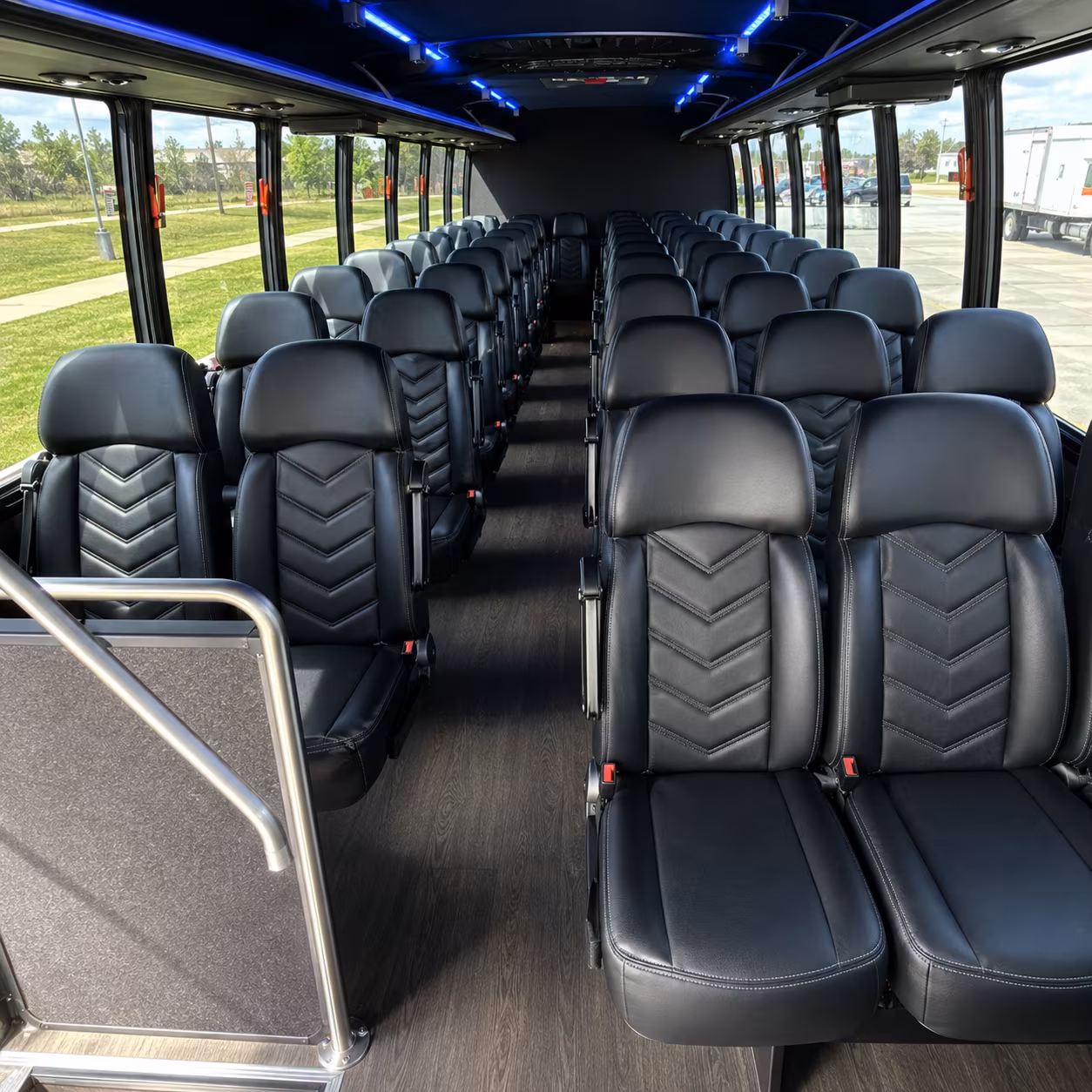 lake forest 28 passenger minibus interior
