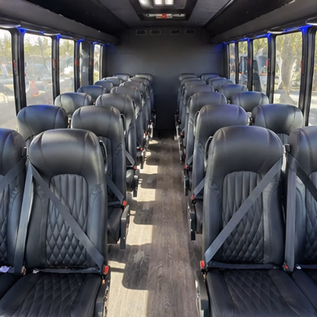 lake forest 30 passenger minibus inside