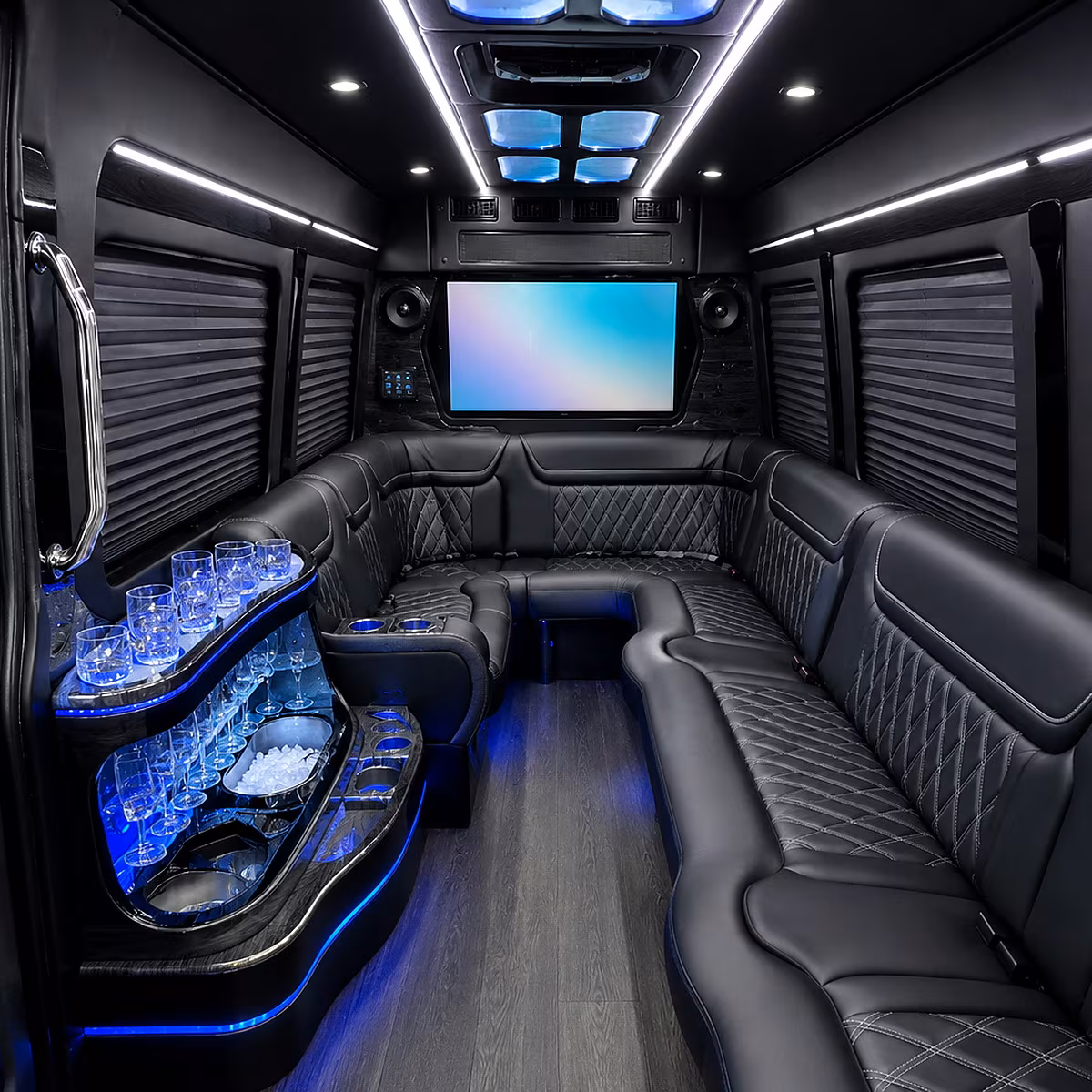 lake forest party bus interior