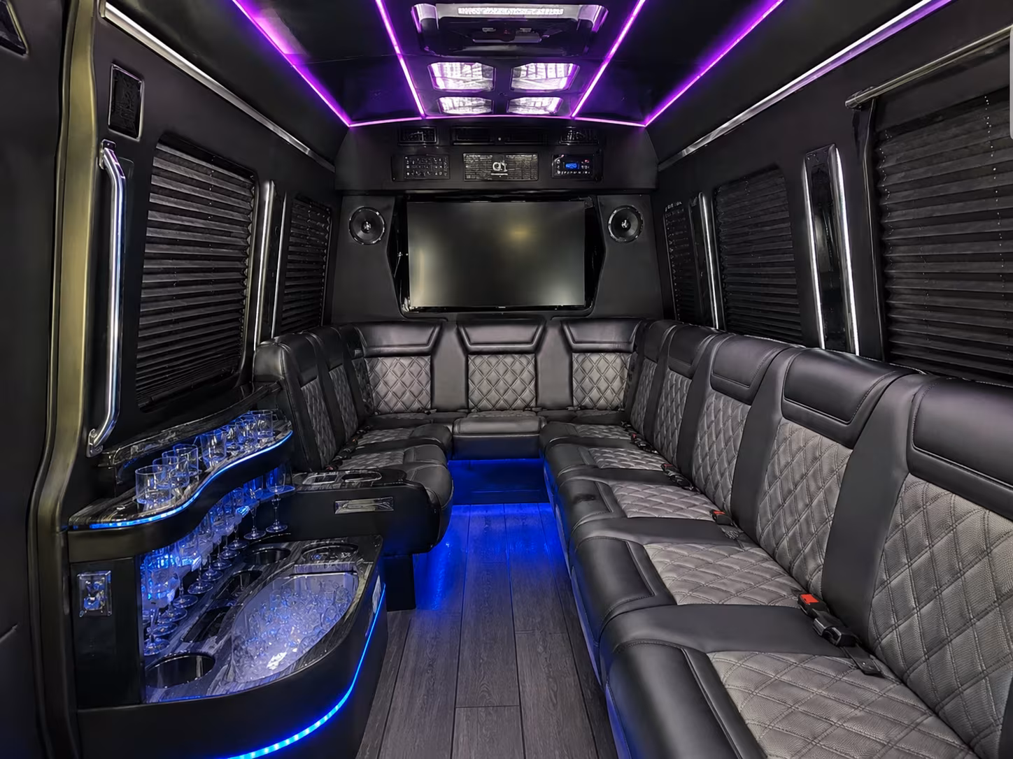 lake forest sprinter limousine inside